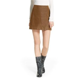 Free People Modern Femme Vegan Leather Mini Skirt